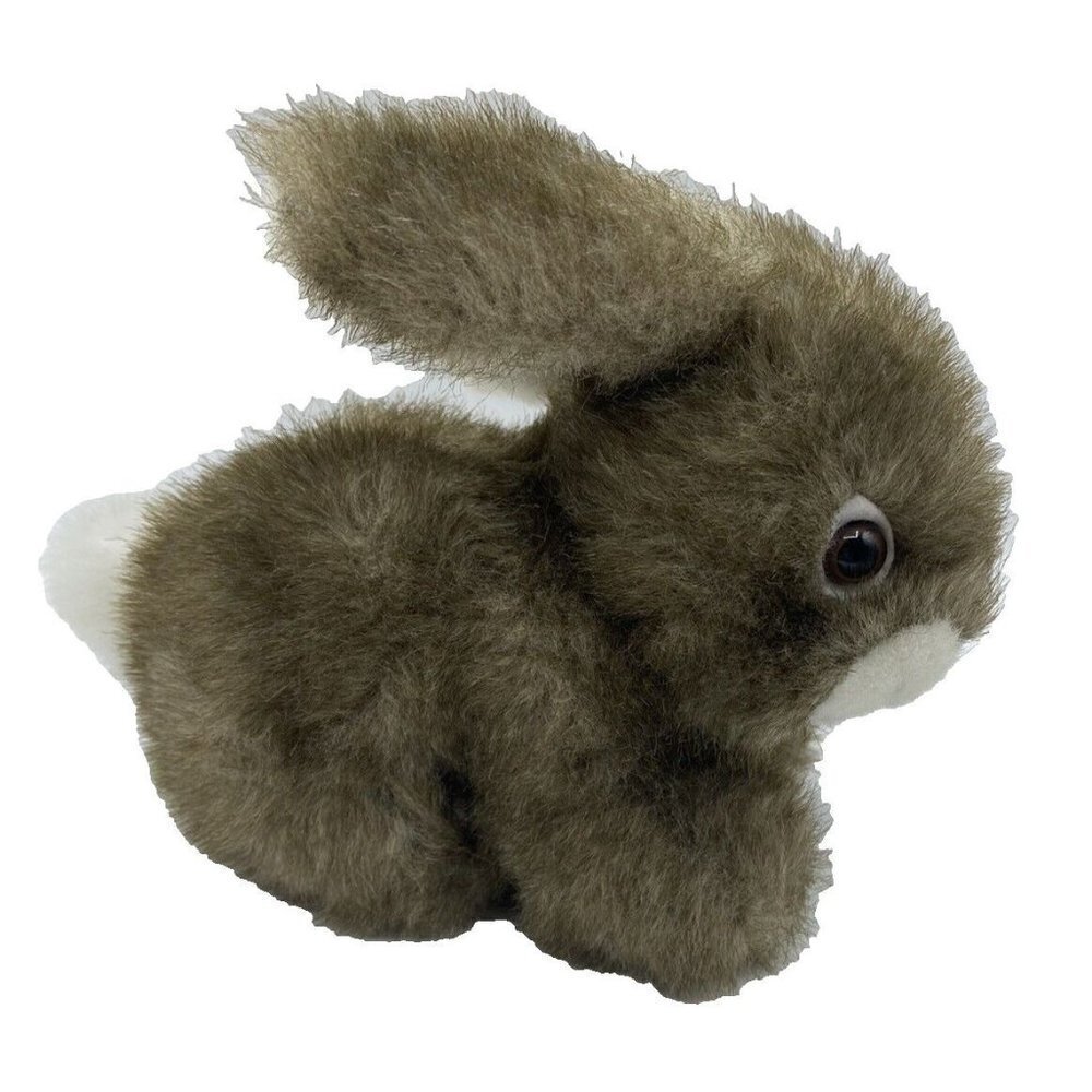 A&A Realistic Plush Easter Bunny Rabbit Brown Huggable Lifelike Vintage 1992 Toy